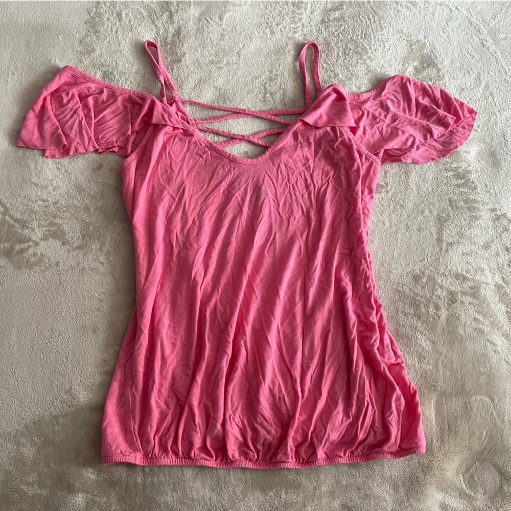 Venus Hot Pink Knit Blouse Top